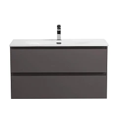 Тумба с раковиной BelBagno Крафт/Kraft 90 темно-серая матовая (раковина BB-8099-90)