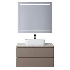 Комплект мебели BelBagno Крафт/Kraft 80 бежевый матовый (столешница Marmo Grigio Lucido)