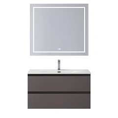 Комплект мебели BelBagno Крафт/Kraft 80 темно-серый матовый (раковина BB-8099-80)
