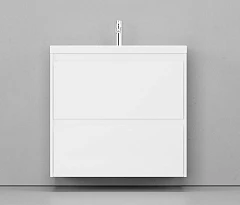 Тумба под раковину Velvex Klaufs 80 белый глянец подвесная с ящиками