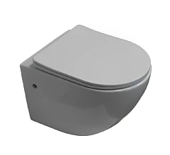 Подвесной унитаз Ceruttispa Sella Aria CT7183 36*49 безободковый с крышкой-сиденьем микролифт Slim