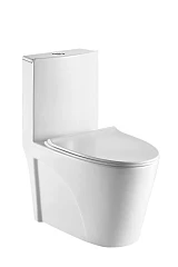 Унитаз-моноблок WeltWasser Welzbach 001 GL-WT 39*68 белый глянец безободковый с крышкой-сиденьем микролифт Slim