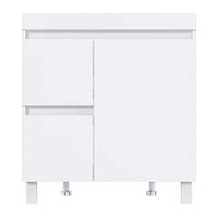 Тумба с раковиной 1Marka Cube 75Н белый глянец