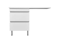Тумба с раковиной Stella Polar Мадлен 130 белый глянец L под стиральную машину