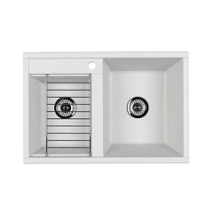 Кухонная мойка Aquaton Делия 78*52 гранитная крошка жемчуг полуторная