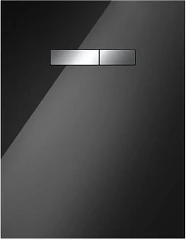 Верхняя панель Tece Lux с механическим блоком управления черная/глянцевый хром