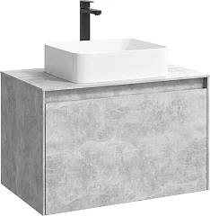 Тумба с раковиной Aqwella 5 stars Mobi 80 бетон светлый