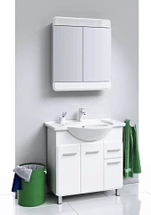 Комплект мебели Aqwella Корсика 85 белый глянец 