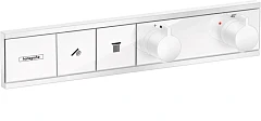 Термостат Hansgrohe RainSelect 15380700 для ванны и душа на 2 выхода белый матовый скрытый монтаж