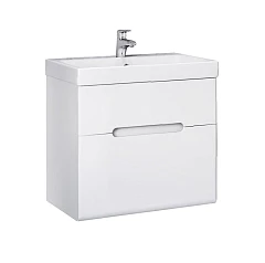 Тумба под раковину Jorno Moduo Slim 50 белый глянец